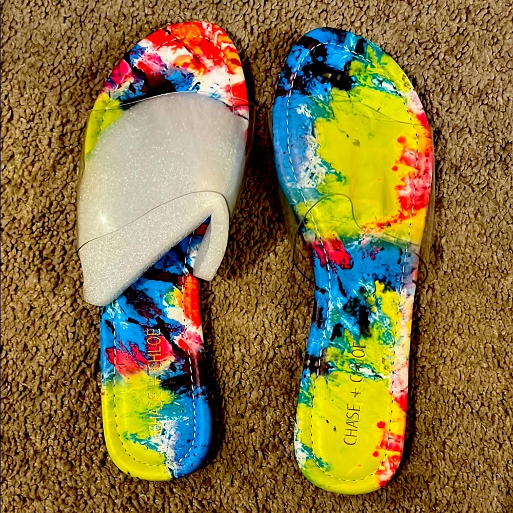 Chase + Chloe Style No: IRMA-3 Color: Blue Tie Dye
Size: 8 Brand New!
